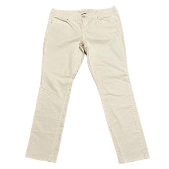 American Eagle White Stretch Pants Size 14 - Picture 1 of 11